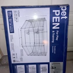 Pet Play & Training Pen – 30” Height (8 Panels, Indoor/Outdoor)