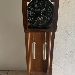 Vintage Antique Grandfather Wooden Clock Shell
