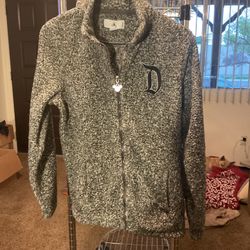 Disney Kids Knit Zip-Up Jacket – Child Medium (M) – Gray Textured Sweater Coat