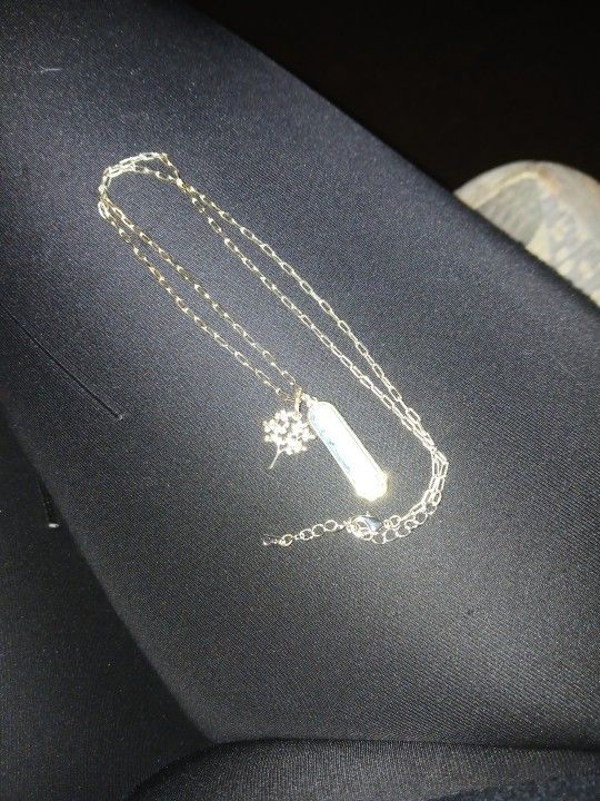 Blue Stone Silver Necklace