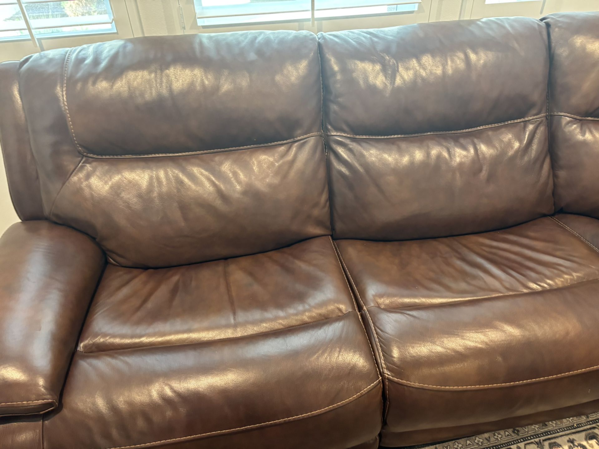 Like New Leather Couch with Recliners