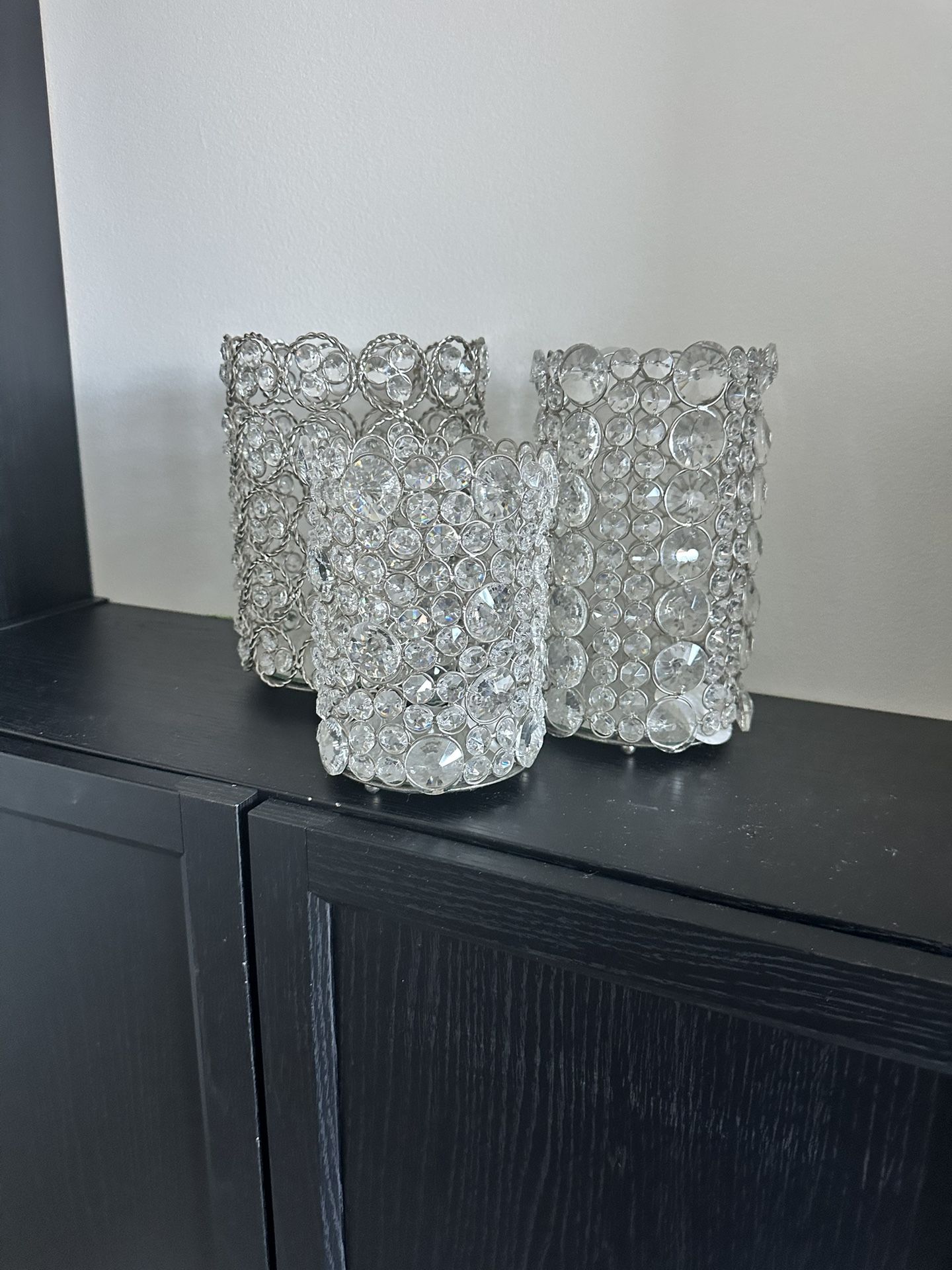 Crystal Cylinder Candle Holder – Glam Bedroom / Wedding Decor