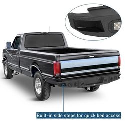 Hooke Road Guardian Steel Rear Bumper w/ Light for 92-96 Ford F-150 F-250 F-350