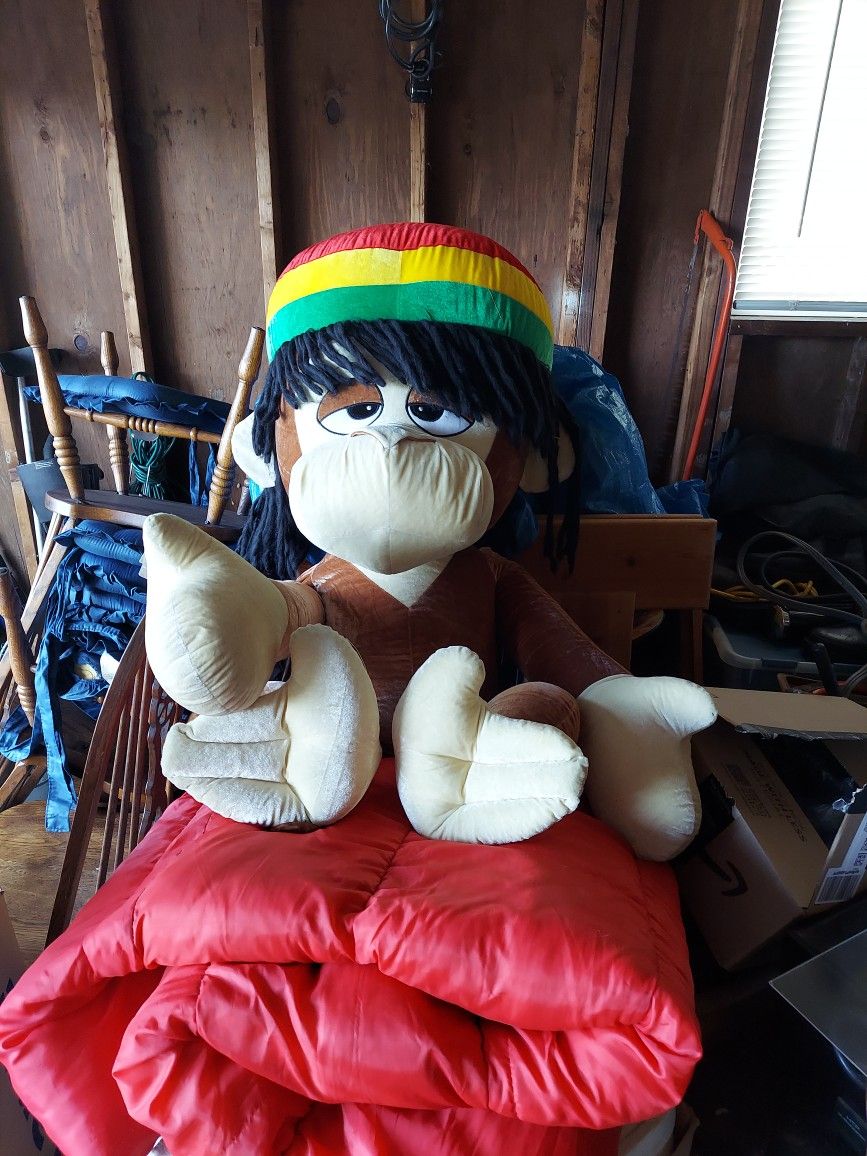 Huge Stuffie Rasta Monkey