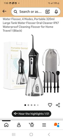 Portable dental flosser