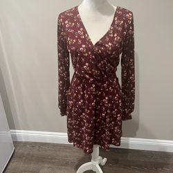 Red Dress With Flowers 