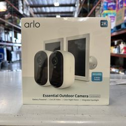 Arlo Essential Outdoor Camera 2 Pack With 2 Solar Panels Brand New In Sealed Box