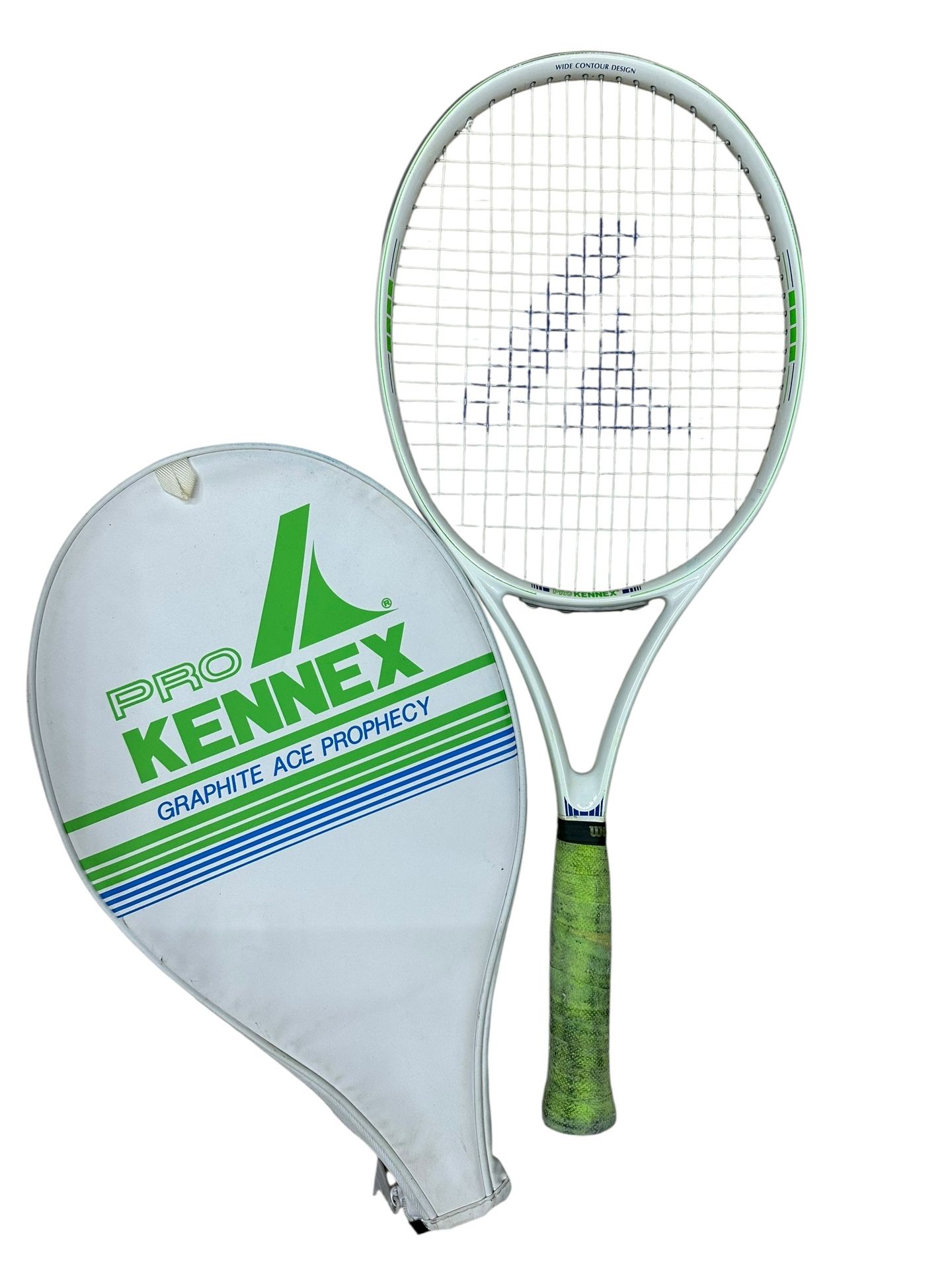 Pro Kennex Graphite Ace Prophecy Tennis Racket 4 1/2" L4 w/ Head Cover