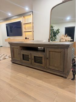 Rustic Real Wood Media Console TV Stand