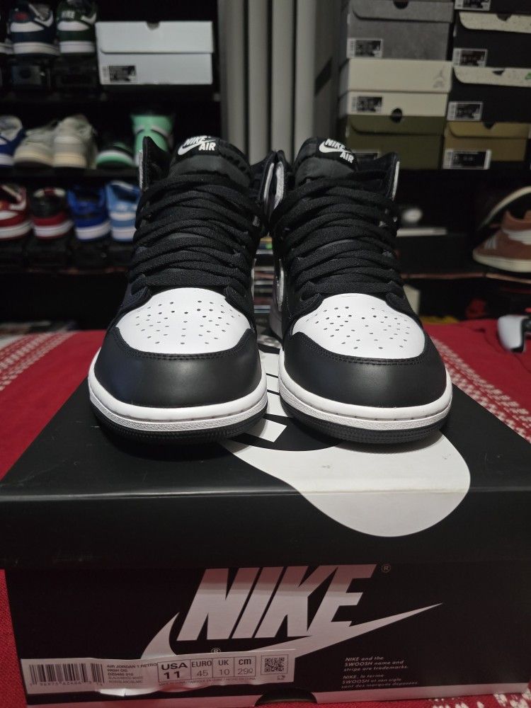 Jordan 1 Black & White Men Size 11