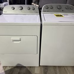 Whirlpool 2n1 Removable Agitator Washer & Electric Steam Dryer 