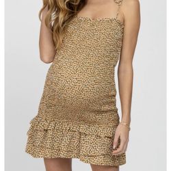 Pink blush maternity Smoked Summer Dress 