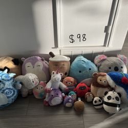 Squishmallow And Plushies Set Lot birthday gift, Christmas gift girls birthday party toys