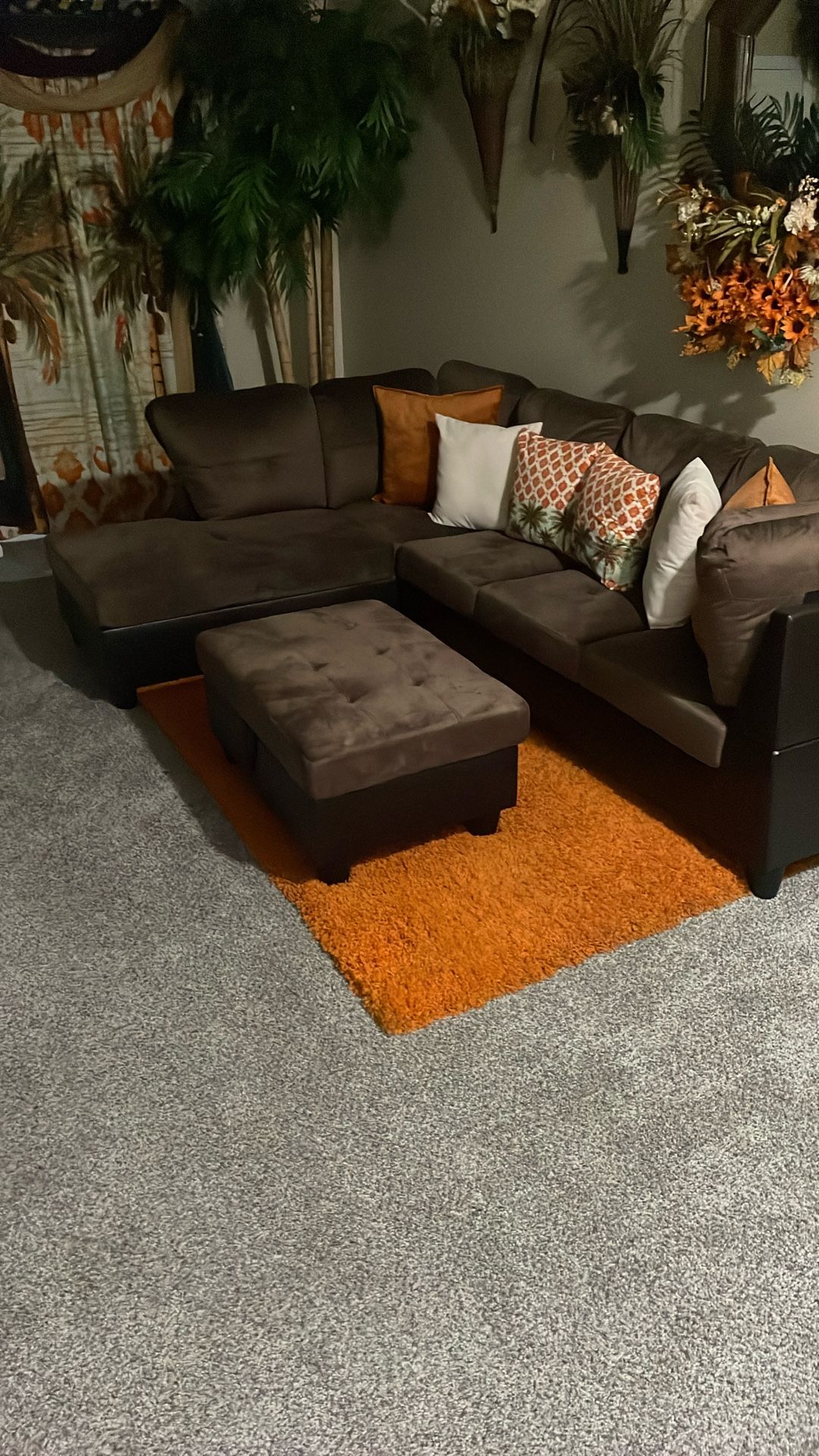 Brand new 3 Piece Sectional With Ottoman.