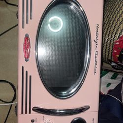 PINK Nostalgia Retro Microwave Oven