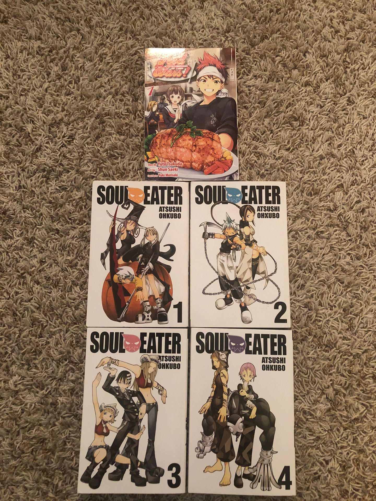 Soul eater manga1-4 and food wars #1