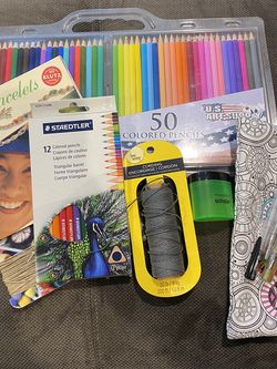 Art Supplies and Hemp Bracelet DIY Book