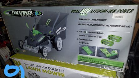 2 cordless mowers lithium ion battery unused