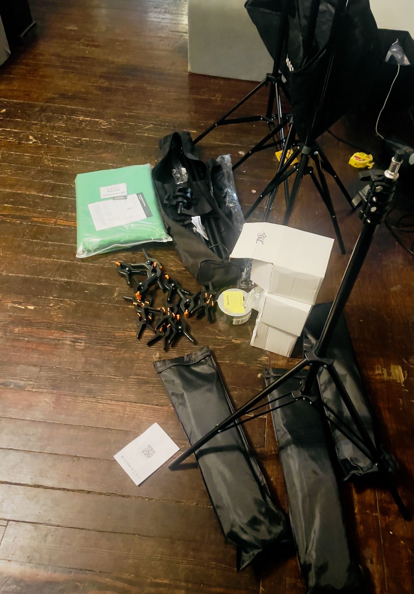 Studio GreenScreen, Backdrop Stand Support Kit, SoftBox...