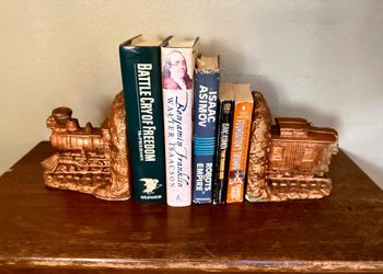 Vintage Train Themed Bookends