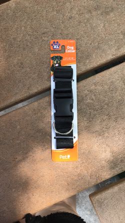 XL black dog collar