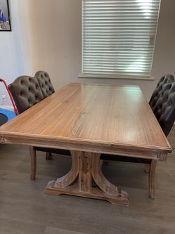 Wood Dining Table With Chairs