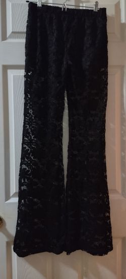 Black Lacy XS Flare/Bell Bottoms 42 L Pants