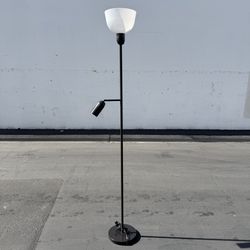 IKEA HEKTOGRAM Floor Lamp with Reading Lamp Black Very Good Condition 