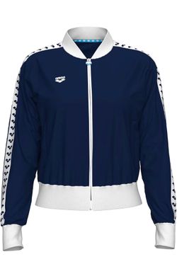 Arena Women’s Icons Relax IV Team Jacket Navy White Full Zip Retro Size L NWT