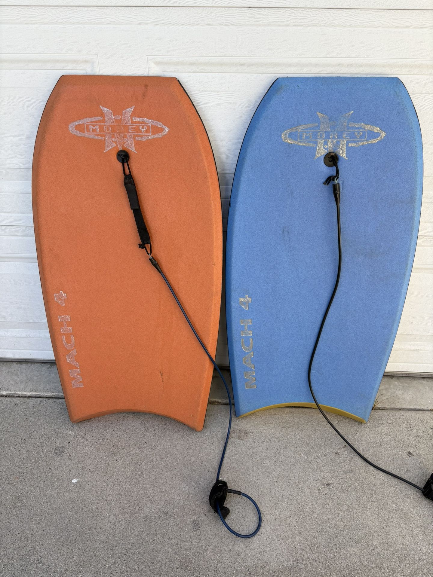 Vintage Morey Boogie Body Boards Mach 4 With Leashes