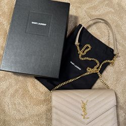 YSL Beige Chain Wallet