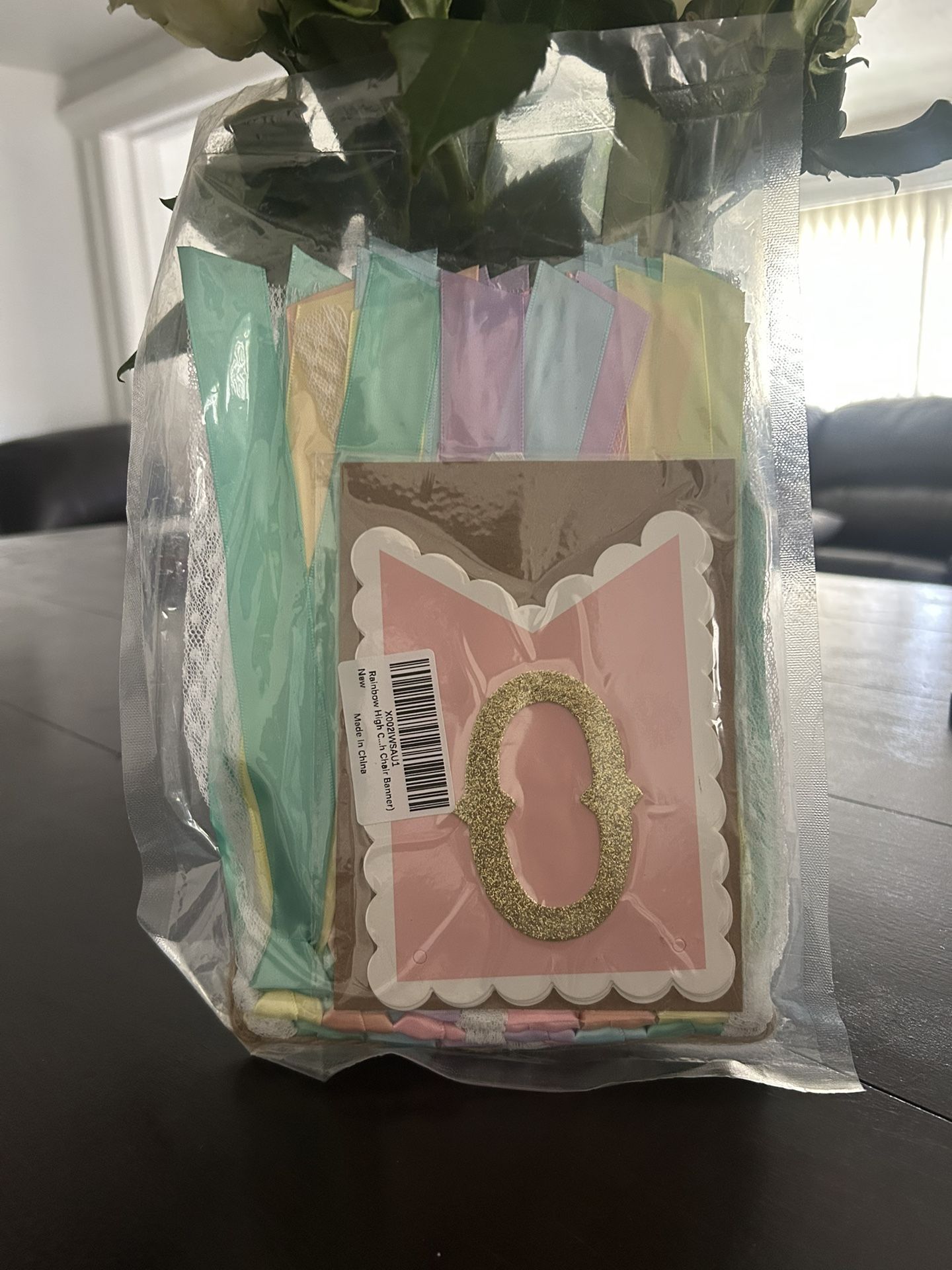 Rainbow High Chair, Banner For 1 Year Old
