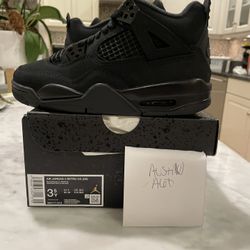Air Jordan 4 Black Cat Sz 3.5Y DS