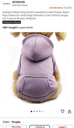 Winter Dog Hoodie Sweatshirts with Pockets