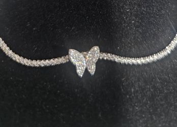 Silver & Moissanite necklace