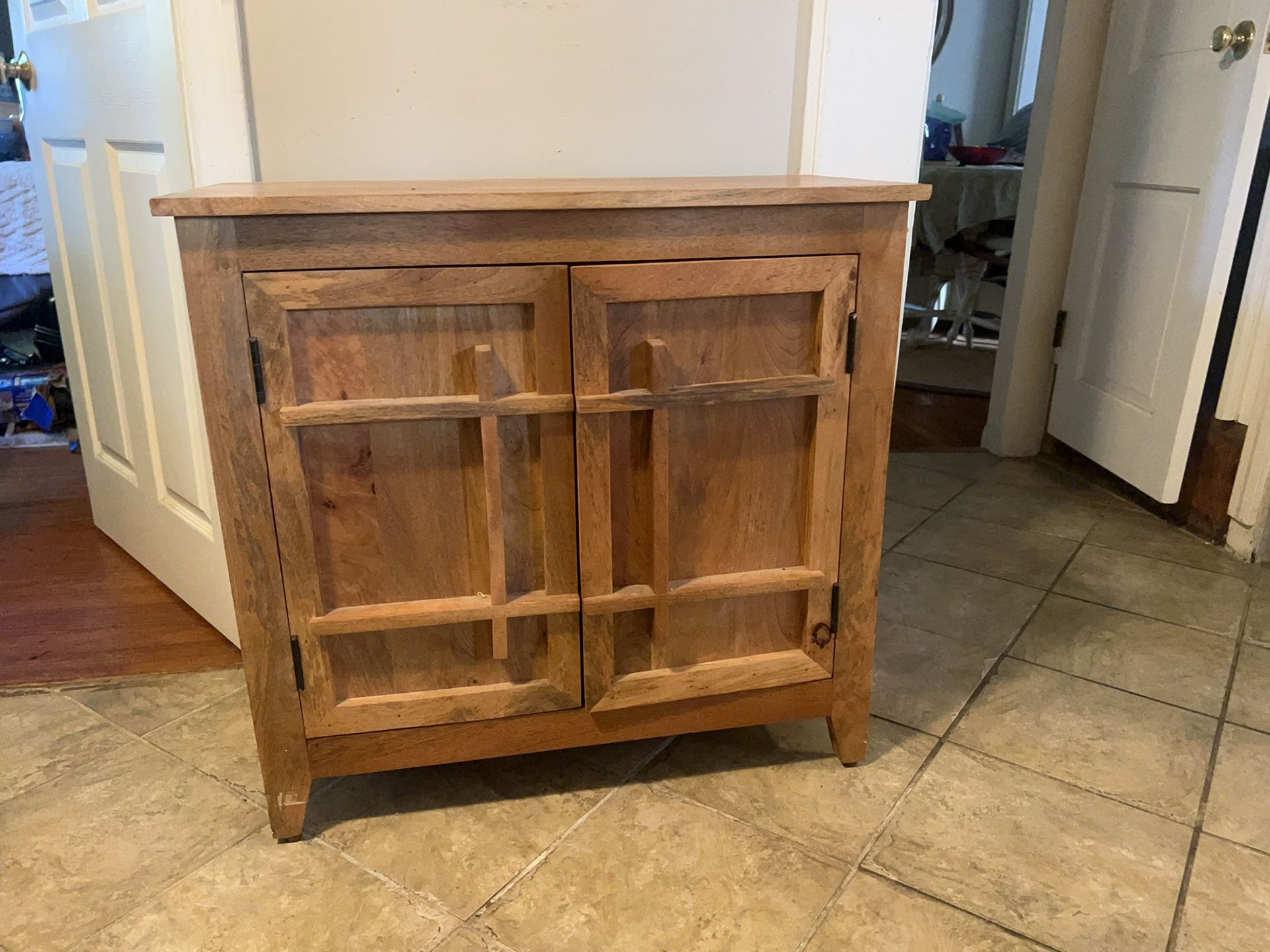 Acacia Solid Wood End Table- New