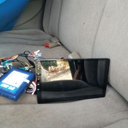 Big Touch Screen Radio With A GM Radio Replacement By Pass Interference Module