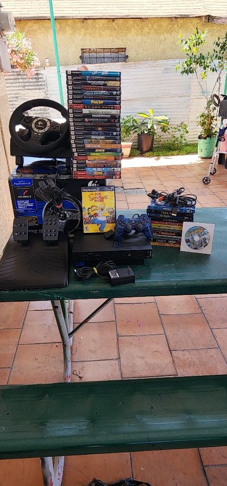 PS2 Bundle With Driving Force Pro