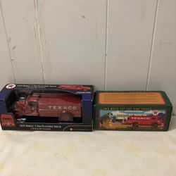 Texaco 1935 Platform Truck 1:38 Scale Die Cast Bank,1949 White Tilt Cab Tank Truck Die Cast Bank $20 Each