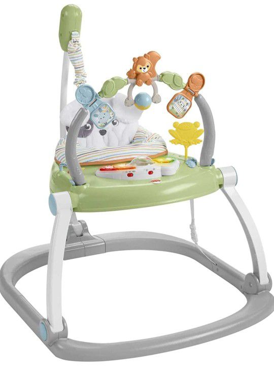Fisher-Price Jumperoo Baby Bouncer and Activity Center with Lights and Sounds, Sweet Snugapuppy SpaceSaver

