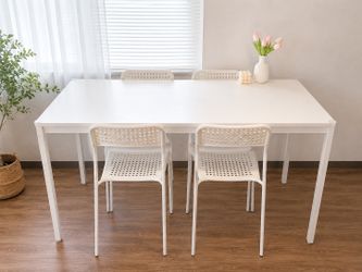 ✨ Modern White Dining Table Set + 4 Chairs for Sale ✨