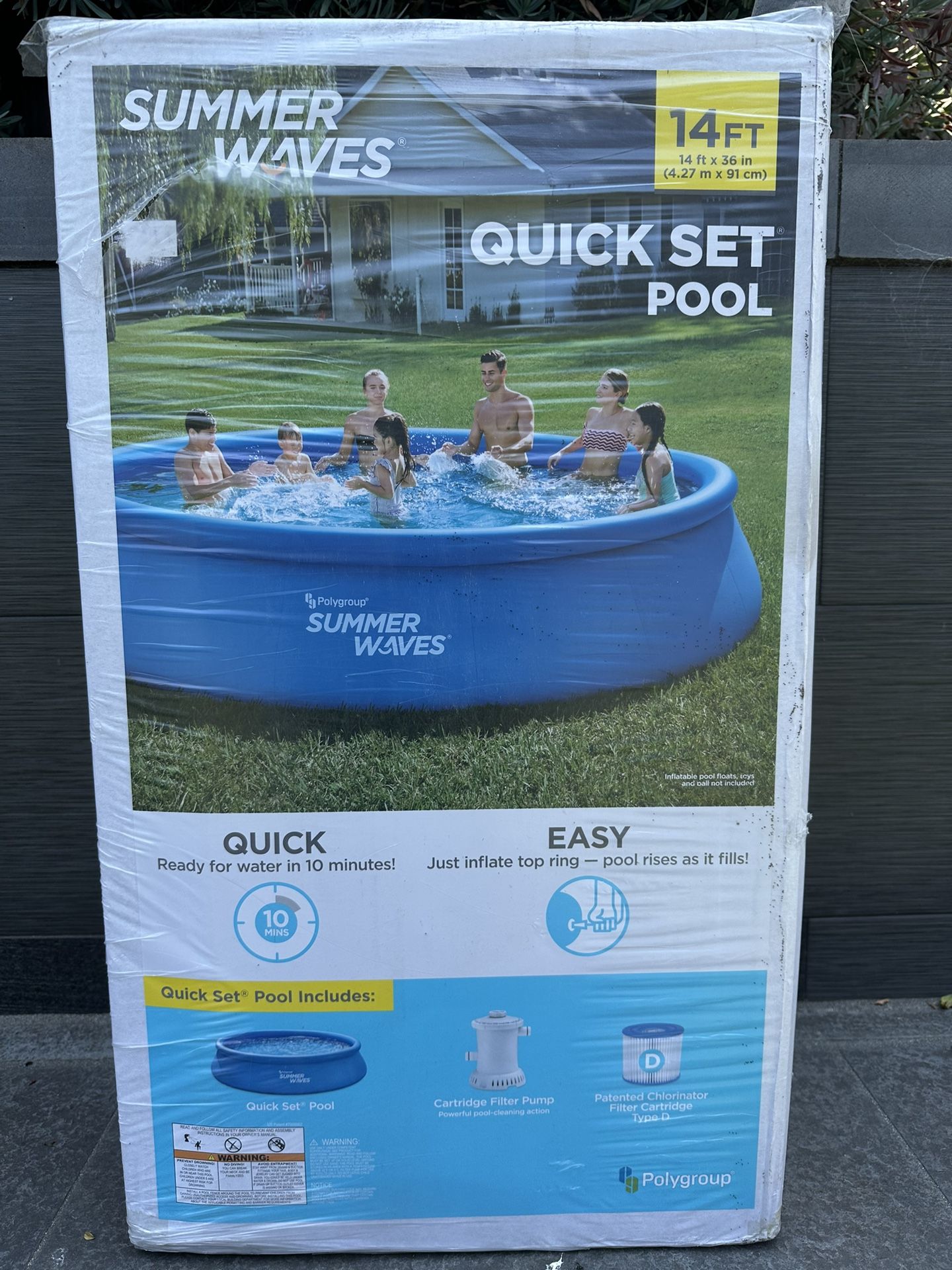14’x36” Quickset Pool Set By Summer waves (New!)