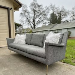 West Elm Carlo Sofa | Mid-Century Modern | Performance Fabric – FREE Delivery