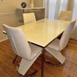 ALL WHITE dining room SET - Only $50 Down!!!