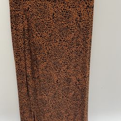 Women's Pull-On Animal Print Knit Midi Skirt