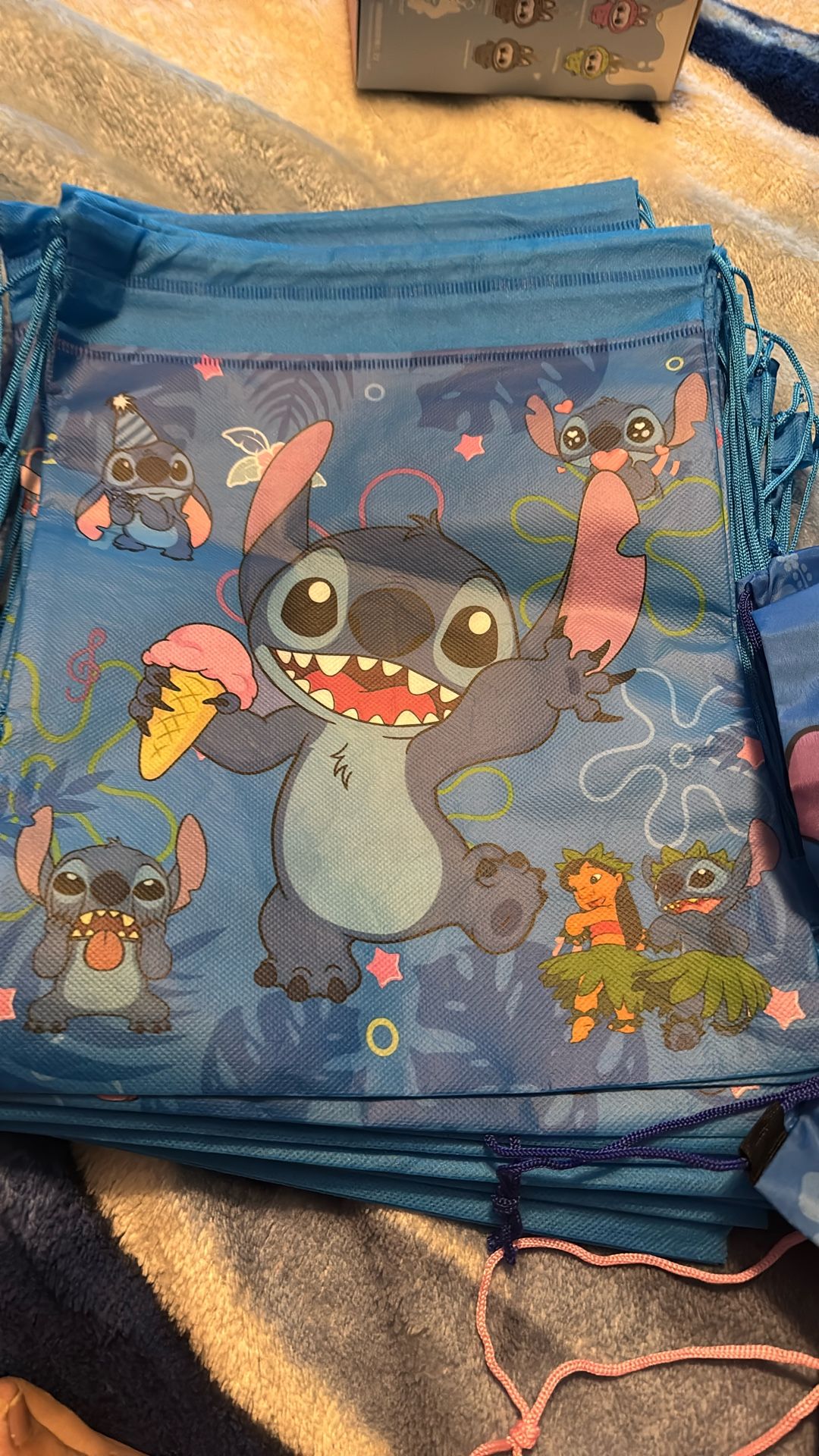 Disney Stitch Party Favor Drawstring Bags