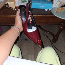 Red And Gold Heel