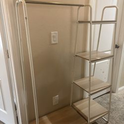 Clothing Rack with Shelves – Great Condition!