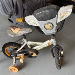 Bike W Sound And Training Wheels. Needs Tires $1