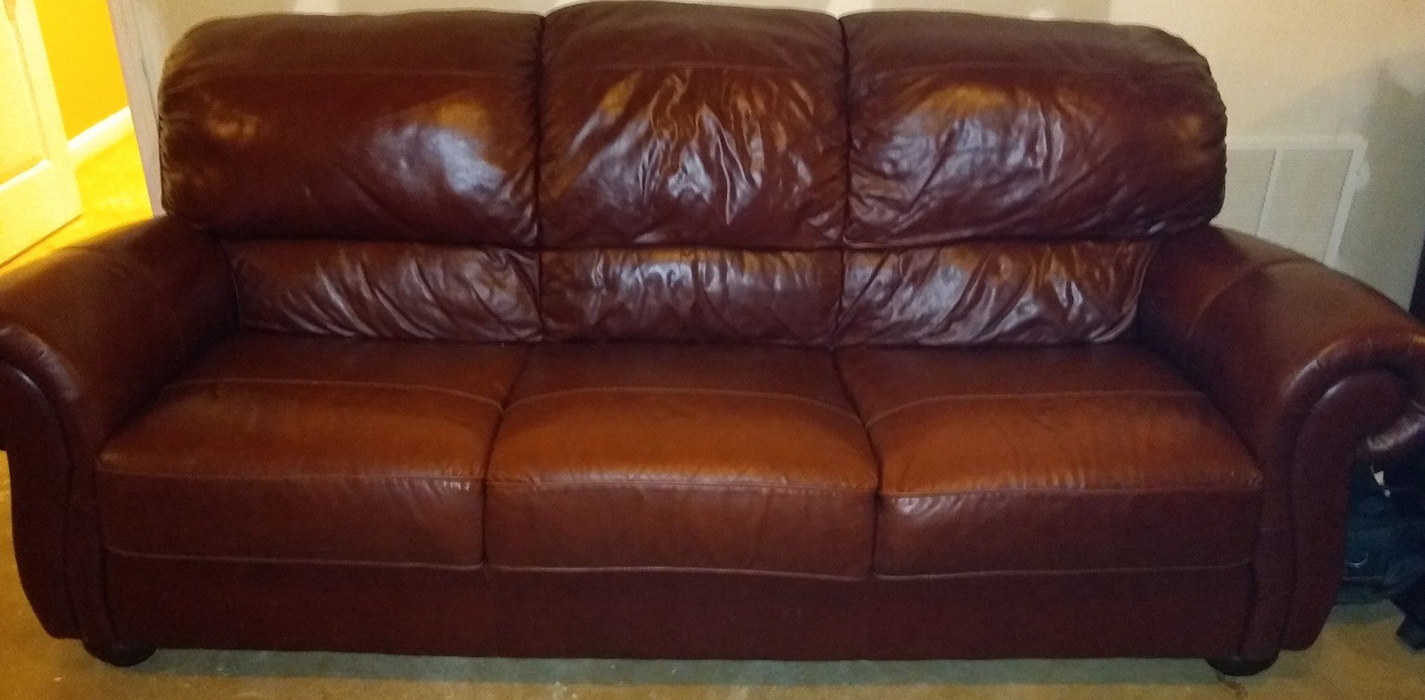 Leather Couch, Loveseat and Chair, Living room set